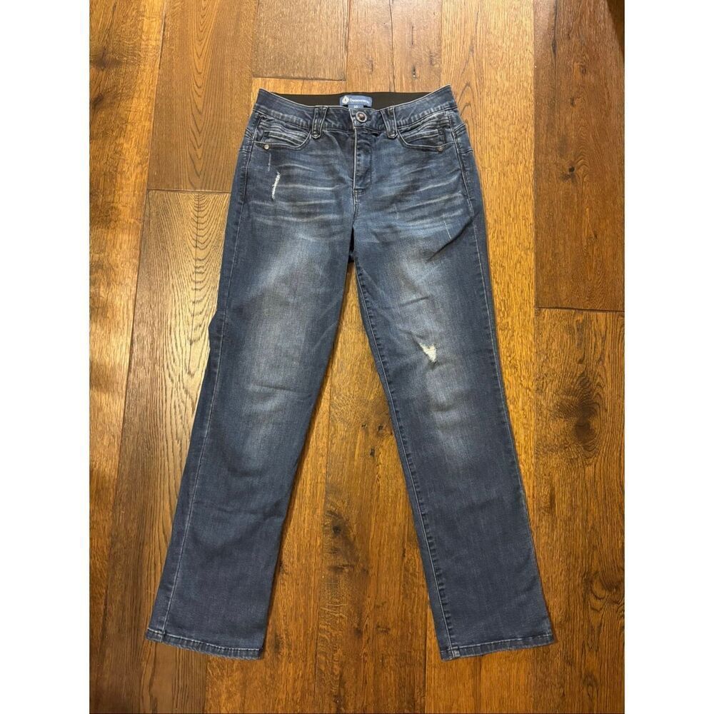 Democracy absolution straight leg lightly distressed jeans 10